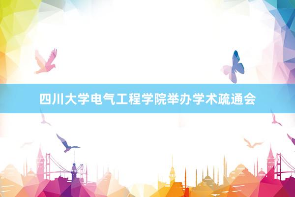 四川大学电气工程学院举办学术疏通会