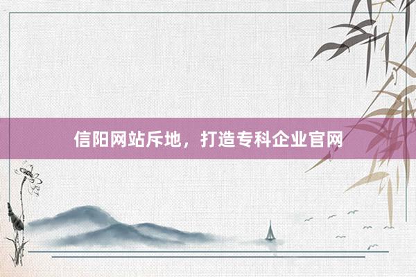 信阳网站斥地，打造专科企业官网
