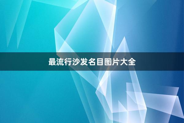 最流行沙发名目图片大全